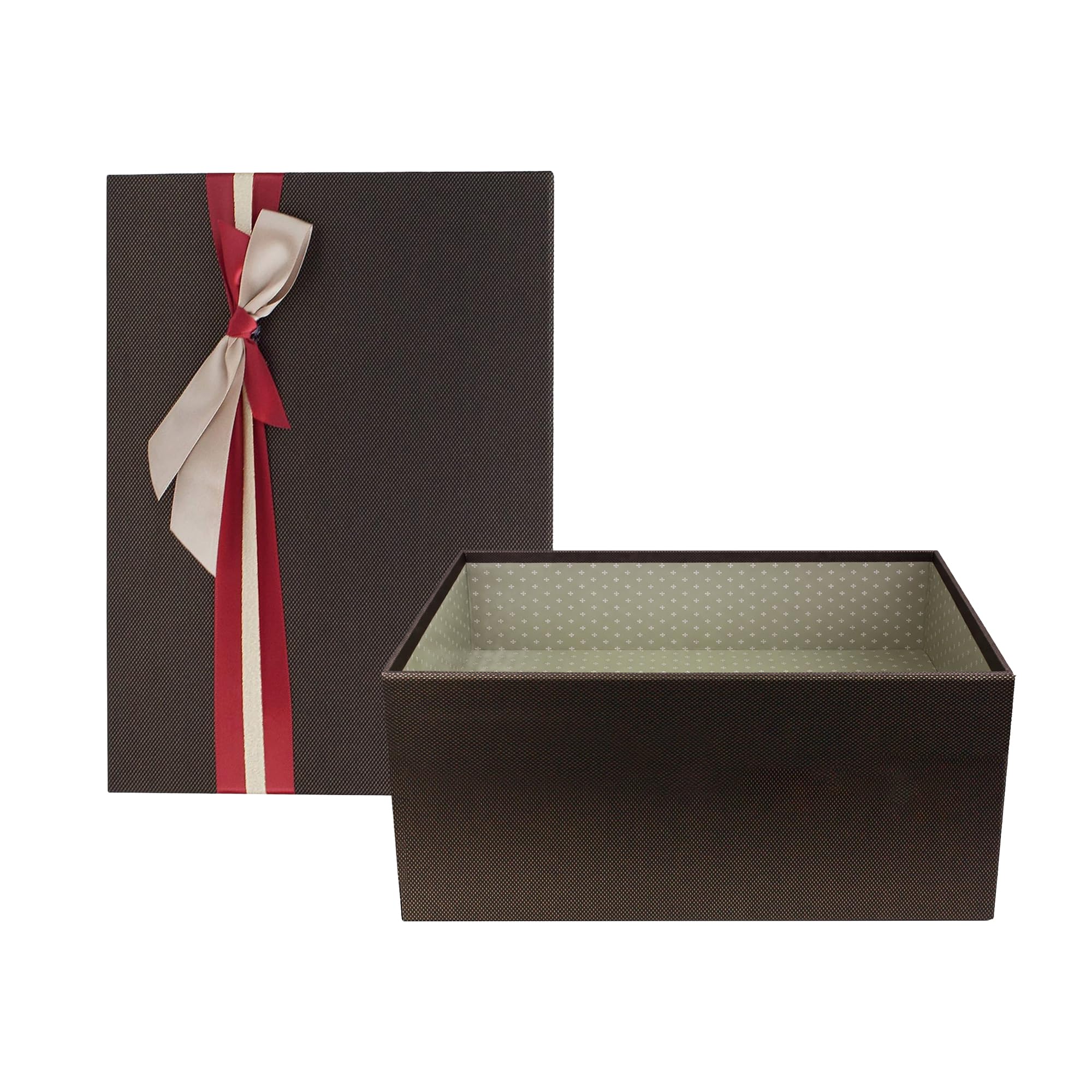 Emartbuy Rigid Gift Box with Ribbon, Rectangular Quality